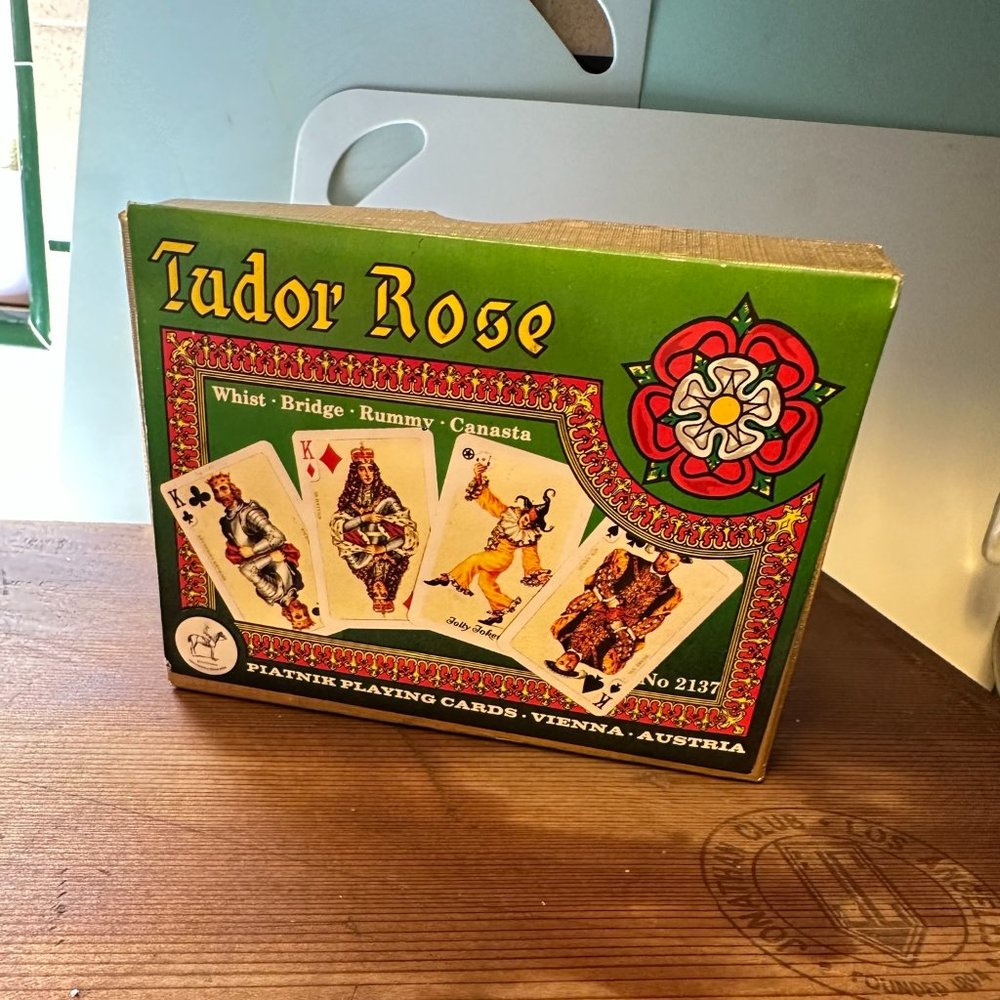 Piatnik Tudor Rose Playing Cards Bridge-Rummy #2137 2 Decks Royal Family